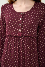 Micromodal Πουά Νυχτικό Εγκυμοσύνης και Θηλασμού - Image 4