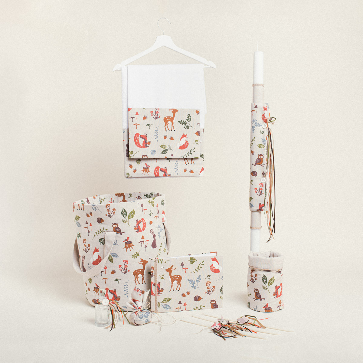 4da39c16-8d79-46be-9c1d-5d4b57260b22-3 Beauty Home ΣΕΤ ΒΑΠΤΙΣΗΣ FOREST WOOD ANIMALS - Image 1