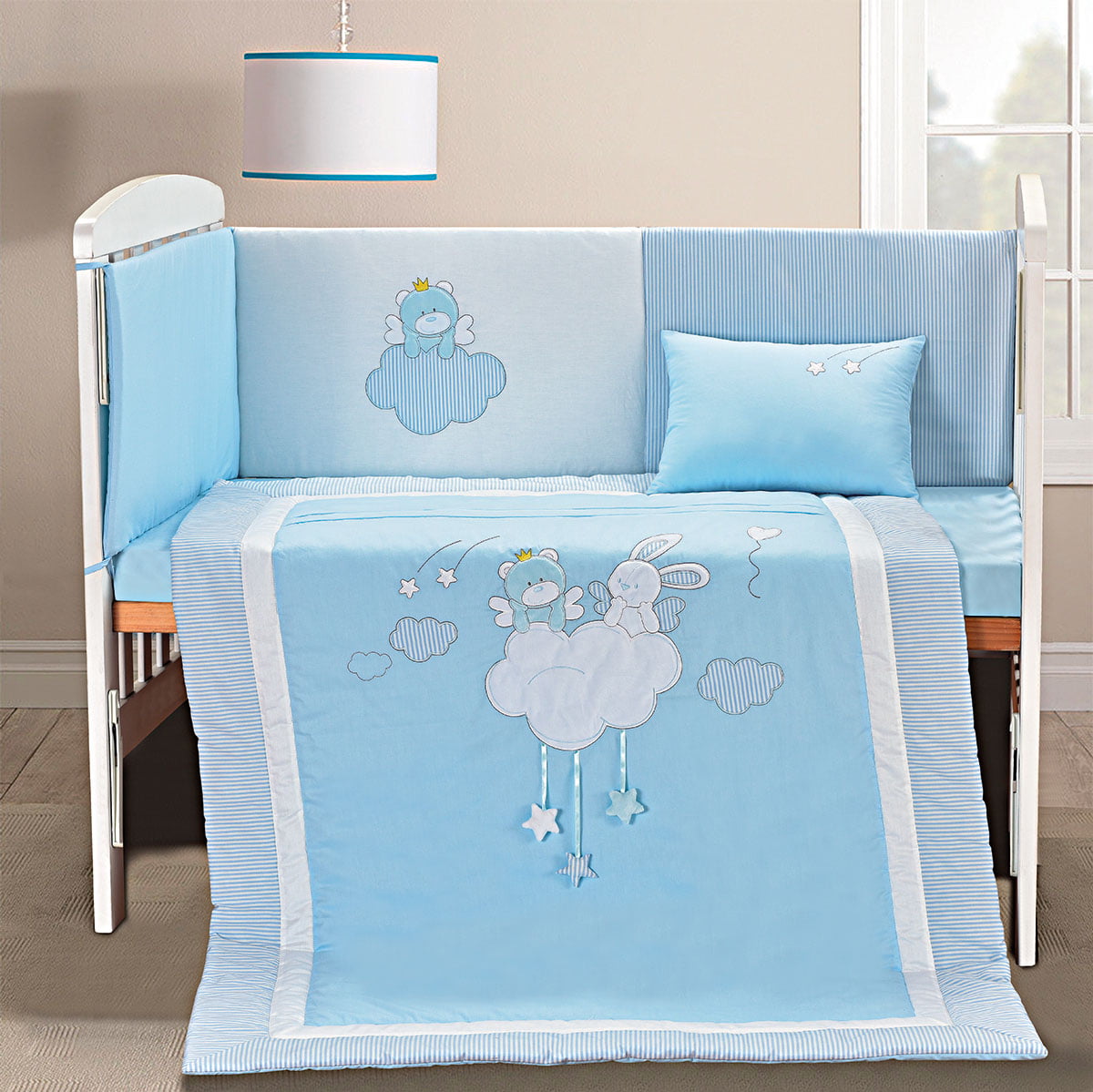 5106-Beyond-imagination Beauty Home Σετ προίκας Beyond imagination Art 5106 Σετ 4τμχ Λευκό,Γαλάζιο - Image 1