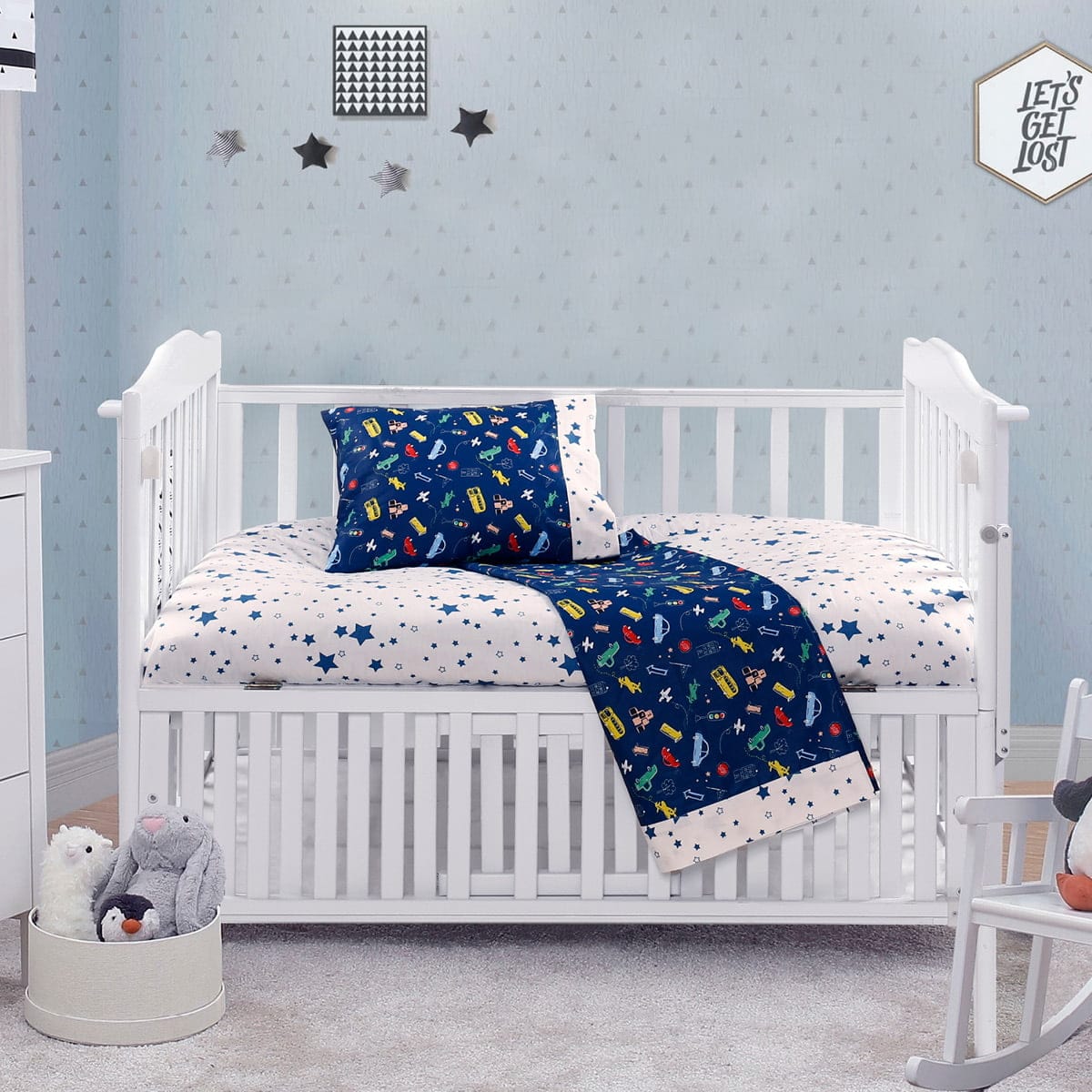 5174 Beauty Home Σετ σεντόνια βρεφικά Art 5174 120x160 Μπλε - Image 1