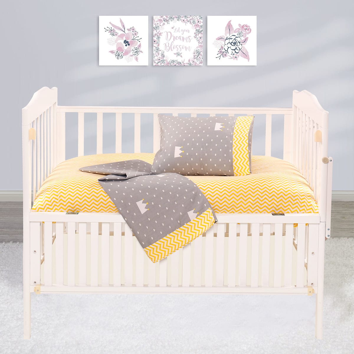 5176 Beauty Home Σετ σεντόνια βρεφικά Art 5176 120x160 Κίτρινο - Image 1