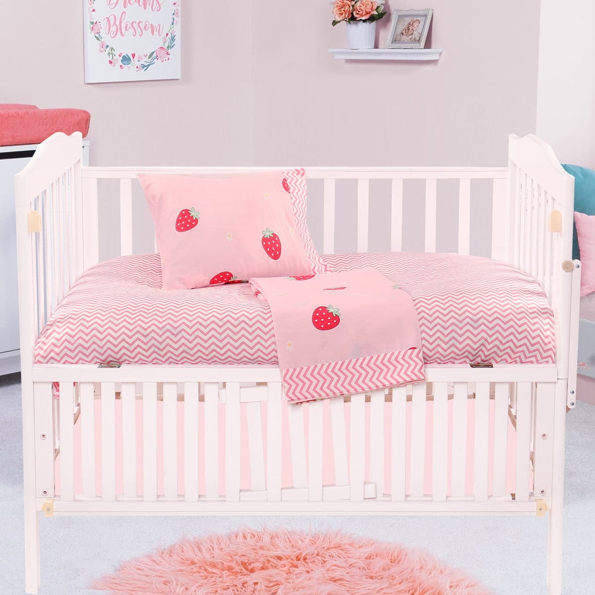 5180 Beauty Home Σετ σεντόνια βρεφικά Art 5180 120x160 Ροζ - Image 1