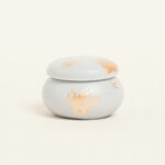 Beauty Home ΚΕΡΑΜΙΚΗ ΜΠΙΖΟΥΤΙΕΡΑ ΜΑΚΑΡΟΝ ΜΕ ΧΡΥΣΗ ΛΕΠΤΟΜΕΡΕΙΑ 6,5 x 5 cm ΓΚΡΙ / ΧΡΥΣΟ - Image 2