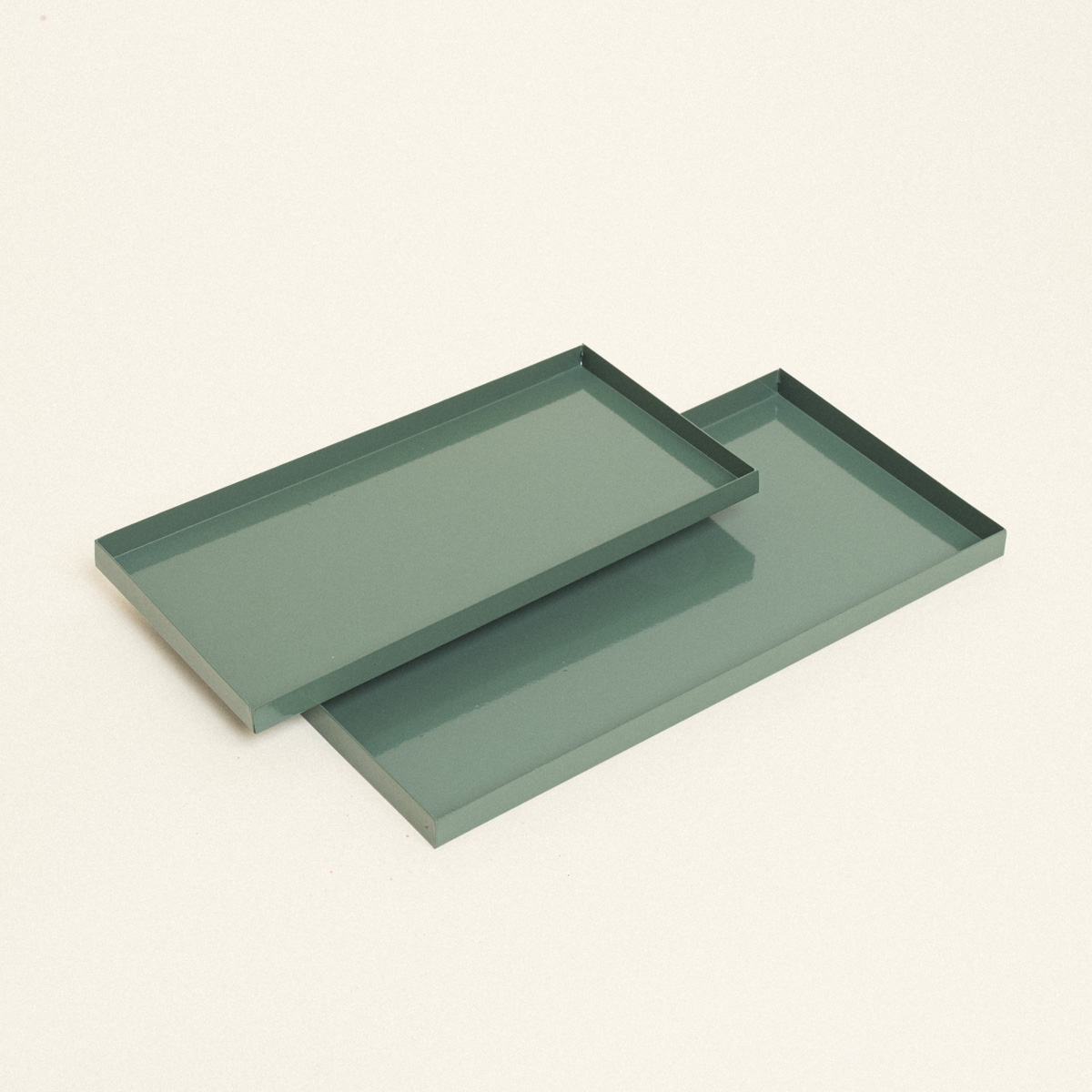 5299999248585-3 Beauty Home Μεταλλικοί Δίσκοι ΣΕΤ 2 ΤΜΧ 28 x 14 cm , 24 x 12 cm - Image 1