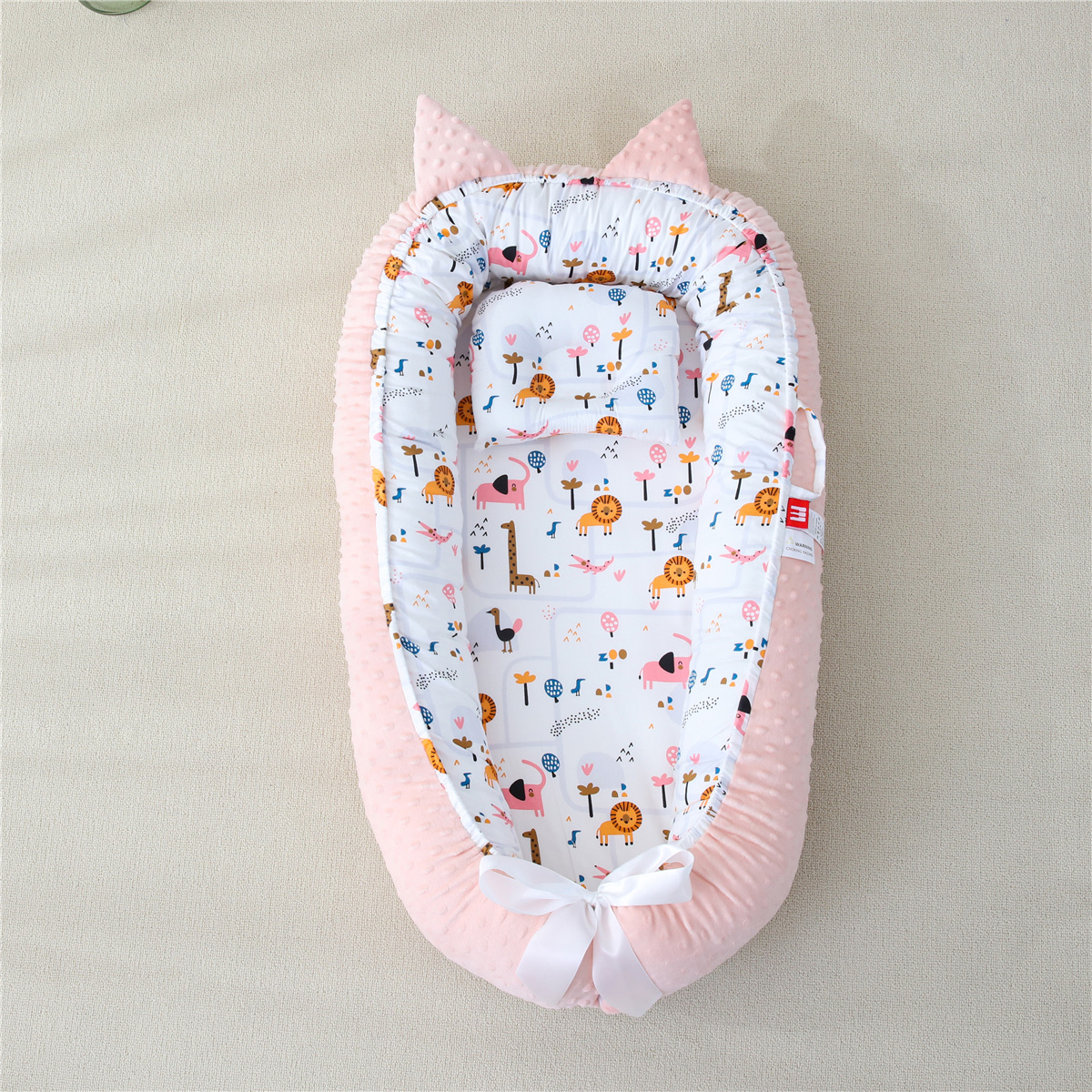 5345 Beauty Home Bρεφική φωλιά με μαξιλάρι Art 5345 53x88 Ροζ - Image 1