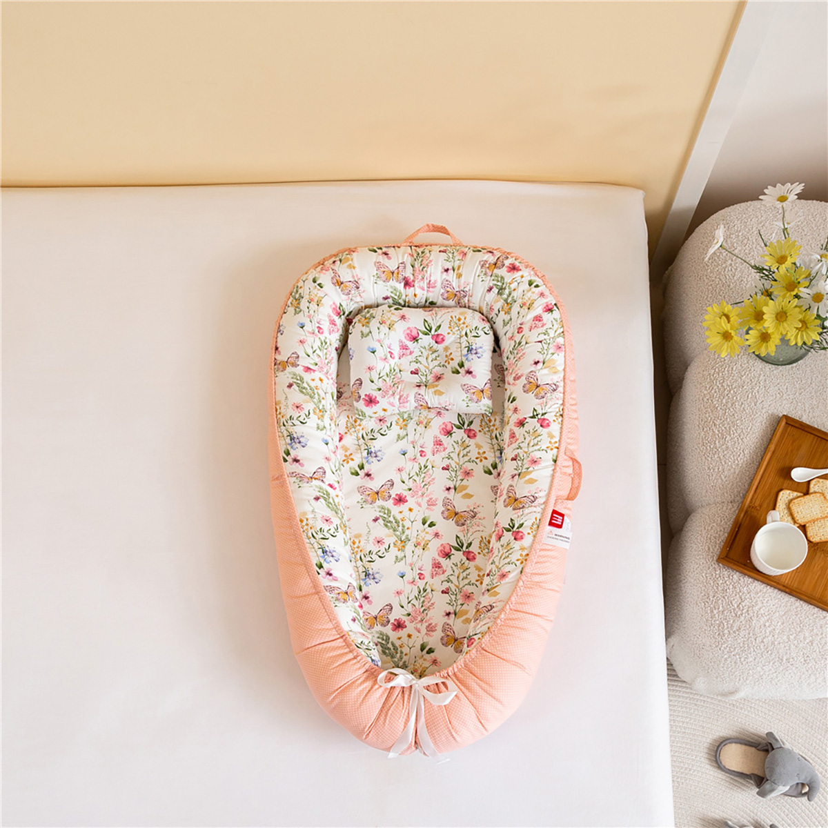 5348 Beauty Home Bρεφική φωλιά με μαξιλάρι Art 5348 53x88 Σομόν - Image 1