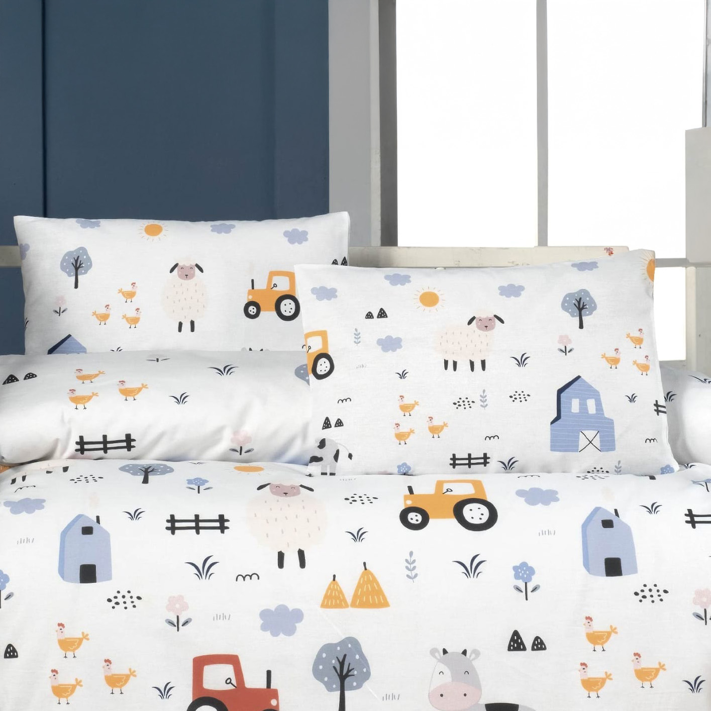 5601_pillowcases Beauty Home Ζεύγος μαξιλαροθήκες βρεφικές Art 5601 35x45 Γαλάζιο - Image 1