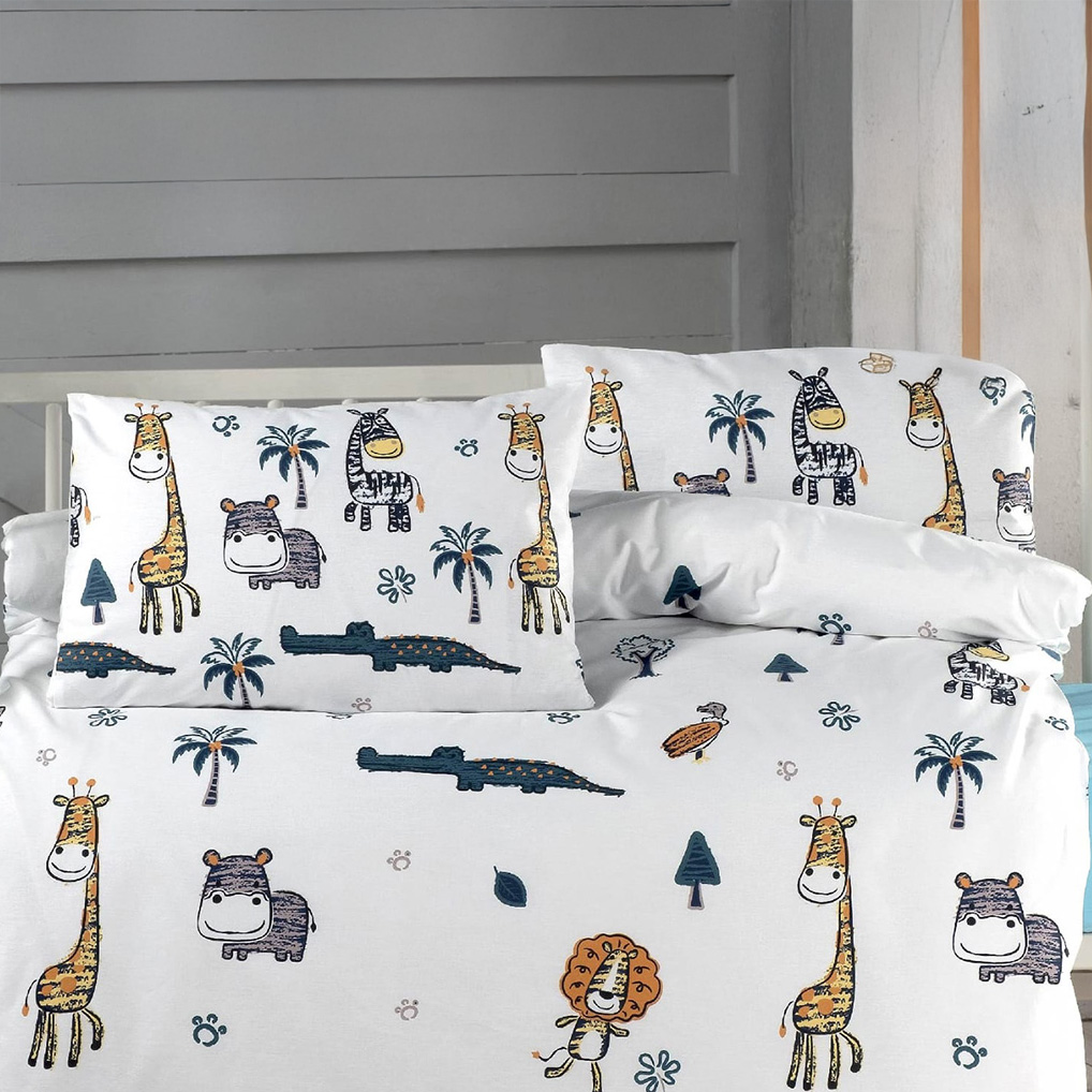 5615_pillowcases Beauty Home Ζεύγος μαξιλαροθήκες βρεφικές Art 5615 35x45 Τυρκουαζ,Εμπριμέ - Image 1