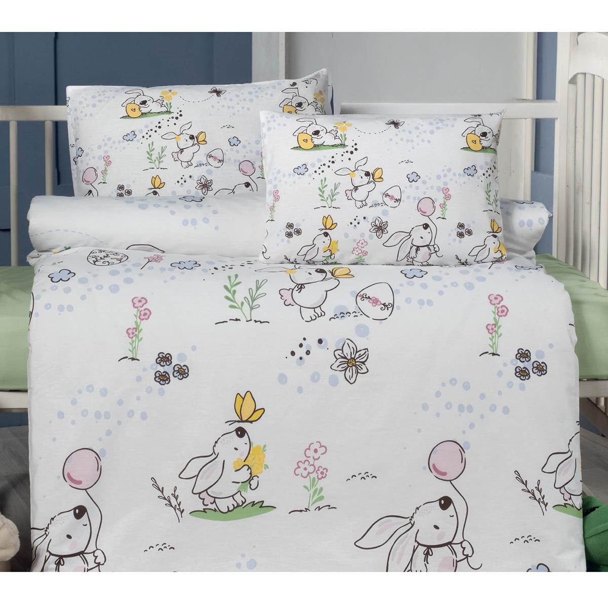 5622 Beauty Home Σετ σεντόνια βρεφικά Art 5622 100x150 Πράσινο - Image 1