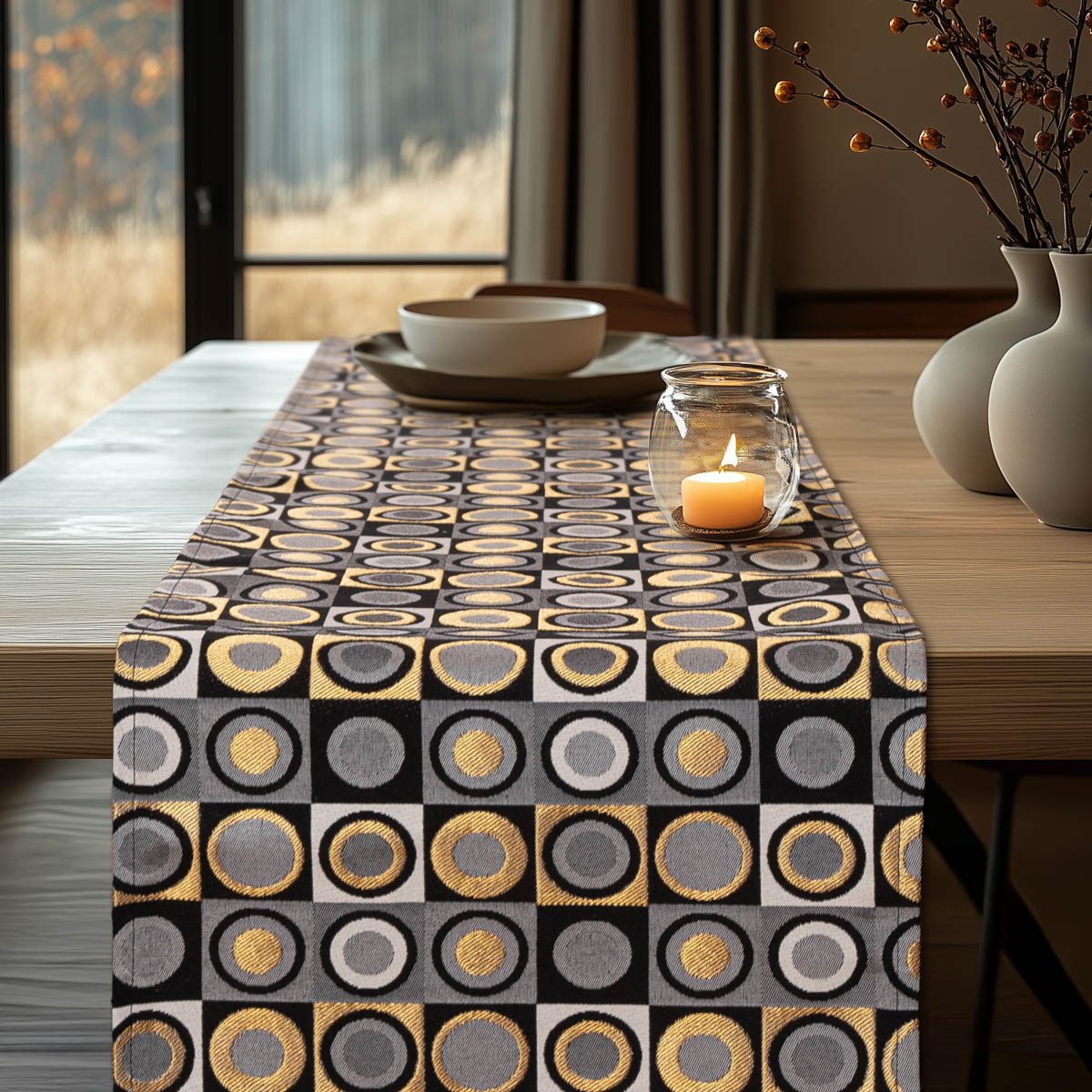 58e4a6a8-4b38-48c8-88ac-bb660e6eb010 Beauty Home ΡΑΝΝΕΡ ΣΤΟΦΑ ROUND CIRCLE LUXURY - Image 1