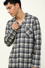 Ανδρική Βαμβακερή Κουμπωτή Πυτζάμα - Image 5