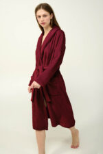 Μακριά Γυναικεία Σταυρωτή Ρόμπα - Image 2