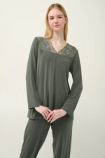 Γυναικεία Πυτζάμα Micromodal με Πιέτα - Image 2