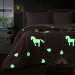 Beauty Home Κουβερτοπάπλωμα μονό φωσφοριζέ Glow Art 6272 160x220 Ροζ - Image 3
