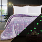Beauty Home Κουβερτοπάπλωμα μονό φωσφοριζέ Glow Art 6273 160x220 Λιλά - Image 2