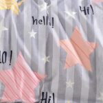 Beauty Home Σετ σεντόνια φανελένια μονά με λάστιχο Hi Art 6322 105x200+32 Γκρι,Ροζ - Image 2