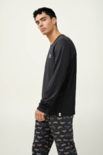 Ανδρική Βαμβακερή Πυτζάμα με Μανσέτες - Image 2