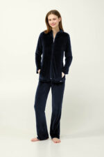 Γυναικεία Velvet Φόρμα με Φερμουάρ