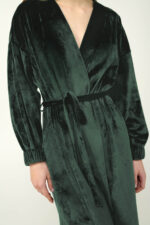 Μονόχρωμη Γυναικεία Velvet Ρόμπα - Image 3