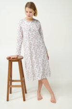 Φλοράλ Φούτερ Νυχτικό με Πατιλέτα - Image 4