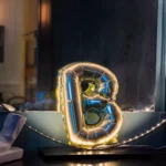 Beauty Home ΜΠΑΛΟΝΙ ΓΡΑΜΜΑ “B” 36cm ΧΡΥΣΟ - Image 3