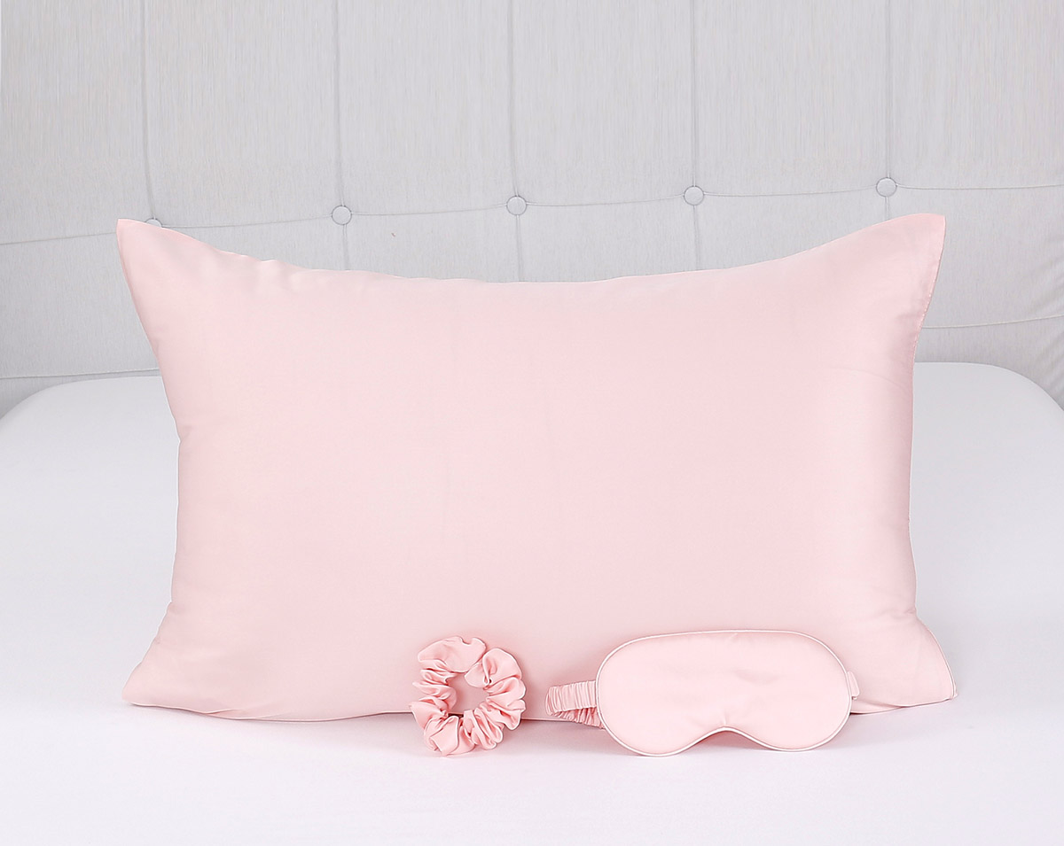 7007_Pudra Beauty Home Σετ ομορφιάς ύπνου 3τμχ Art 7007 100% Tencel - Ροζ - Image 1