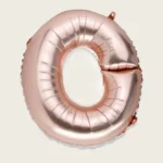 Beauty Home ΜΠΑΛΟΝΙ ΓΡΑΜΜΑ “O”  36cm ΡΟΖ ΧΡΥΣΟ - Image 2