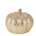 Beauty Home Κεραμική κολοκύθα χρυσή με ανάγλυφο σχέδιο Ø12 x 10.5 cm