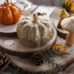 Beauty Home Κεραμική κολοκύθα χρυσή με ανάγλυφο σχέδιο Ø12 x 10.5 cm - Image 3