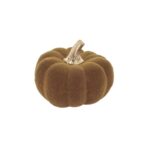 Beauty Home Κολοκύθα βελούδινη Λαδί με χρυσό Ø9 x 7 cm