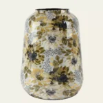 Beauty Home ΜΕΤΑΛΛΙΚΟ ΒΑΖΟ ΜΕ ΛΟΥΛΟΥΔΙΑ 21 x 21 x 24 CM - Image 2