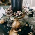 Beauty Home Κηροπήγιο μπαρόκ ματ χρυσό Ø10.5 x 17 cm - Image 2