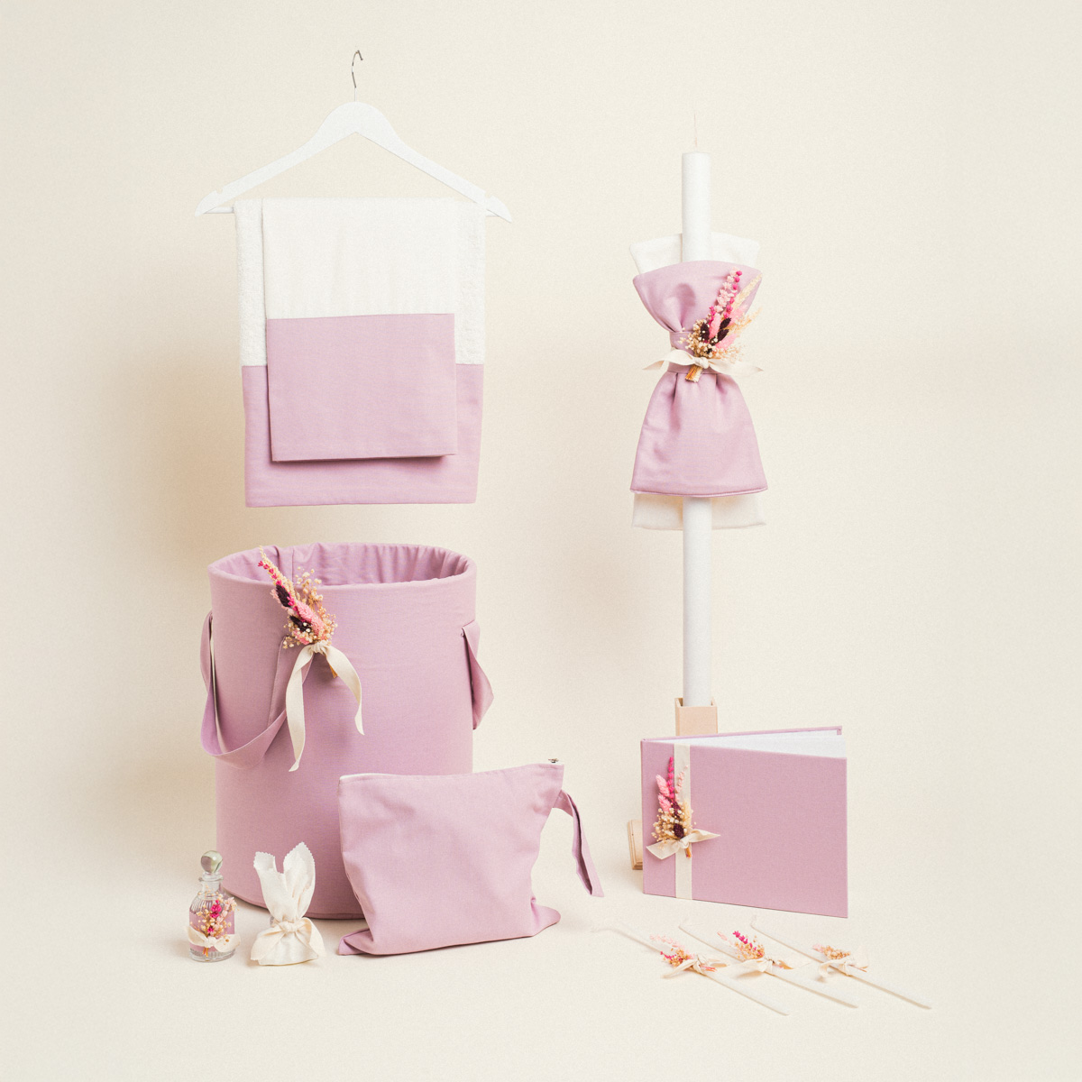 82514505-d1ef-4601-a86c-8daa924e3171 Beauty Home ΣΕΤ ΒΑΠΤΙΣΗΣ ΜΟΝΟΧΡΩΜΟ ΣΑΠΙΟ ΜΗΛΟ ΒΑΜΒΑΚΕΡΟ 100% - Image 1