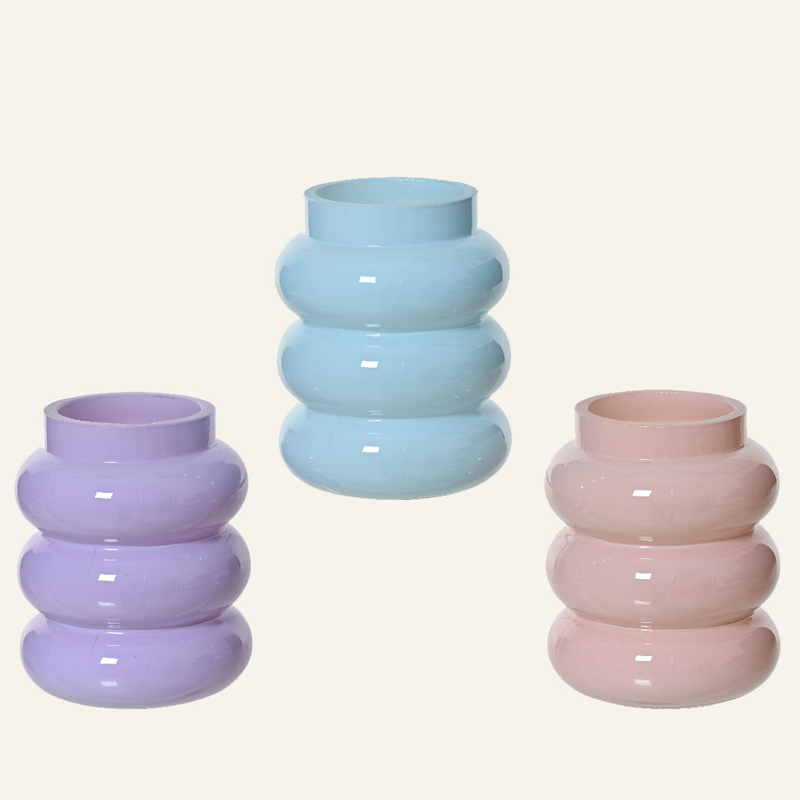 836dc3f6-f7c5-4a57-ae4c-8d76d9e70e4c Beauty Home Βαζάκι Γυάλινο με Δαχτυλίους 7 x 8 cm - Image 1