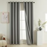 Beauty Home Κουρτίνα Full Blackout σκίασης με 8 κρίκους Soft Art 8391 Grey-11 140x270 Γκρι - Image 6