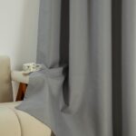 Beauty Home Κουρτίνα Full Blackout σκίασης με 8 κρίκους Soft Art 8391 Grey-11 140x270 Γκρι - Image 8
