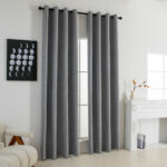 Beauty Home Κουρτίνα Full Blackout σκίασης με 8 κρίκους Elite Art 8392 Grey-Νο7 140x270 Σκούρο Γκρι - Image 2