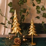 Beauty Home Χριστουγεννιάτικο έλατο ρητίνης αντικέ χρυσό 25 x 9 cm - Image 2