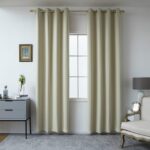 Beauty Home Κουρτίνα Blackout σκίασης με 8 κρίκους Ideal Art 8400 140x270 Μπεζ