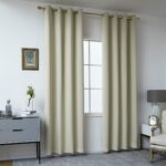 Beauty Home Κουρτίνα Blackout σκίασης με 8 κρίκους Ideal Art 8400 140x270 Μπεζ - Image 2