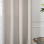 Beauty Home Κουρτίνα μεσαίας σκίασης με 8 μεταλλικούς κρίκους Effect Art 8443 140x270 Εκρού - Image 3