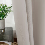 Beauty Home Κουρτίνα μεσαίας σκίασης με 8 μεταλλικούς κρίκους Effect Art 8443 140x270 Εκρού - Image 7