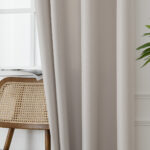 Beauty Home Κουρτίνα μεσαίας σκίασης με 8 μεταλλικούς κρίκους Effect Art 8443 140x270 Εκρού - Image 8