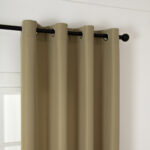 Beauty Home Κουρτίνα μεσαίας σκίασης με 8 μεταλλικούς κρίκους Effect Art 8443 140x270 Λαδί - Image 4