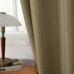 Beauty Home Κουρτίνα μεσαίας σκίασης με 8 μεταλλικούς κρίκους Effect Art 8443 140x270 Λαδί - Image 10