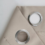 Beauty Home Κουρτίνα μεσαίας σκίασης με 8 μεταλλικούς κρίκους Effect Art 8443 140x270 Άμμου - Image 16