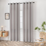 Beauty Home Κουρτίνα μεσαίας σκίασης με 8 μεταλλικούς κρίκους Effect Art 8443 140x270 Ασημί - Image 2