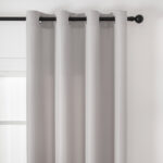 Beauty Home Κουρτίνα μεσαίας σκίασης με 8 μεταλλικούς κρίκους Effect Art 8443 140x270 Ασημί - Image 3