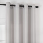 Beauty Home Κουρτίνα μεσαίας σκίασης με 8 μεταλλικούς κρίκους Effect Art 8443 140x270 Ασημί - Image 4