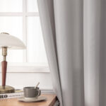 Beauty Home Κουρτίνα μεσαίας σκίασης με 8 μεταλλικούς κρίκους Effect Art 8443 140x270 Ασημί - Image 10